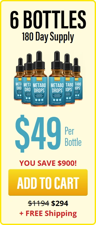 Metabo Drops 6 bottles, 180 day supply, $49 per bottle with free shipping